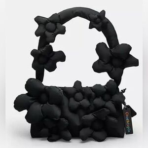 🖤Coach NWT Black Coachtopia Loop Shoulder Bag With Floral Appliqué